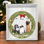 Pet Personalized Holiday Wreath Acrylic Keepsake Ornament