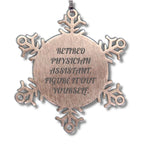 Physician Assistant Gifts from Friends, Christmas Unique Snowflake Ornaments, 'Figure It Out Yourself' Quote, Shatterproof Stainless Steel, 3.14 inches