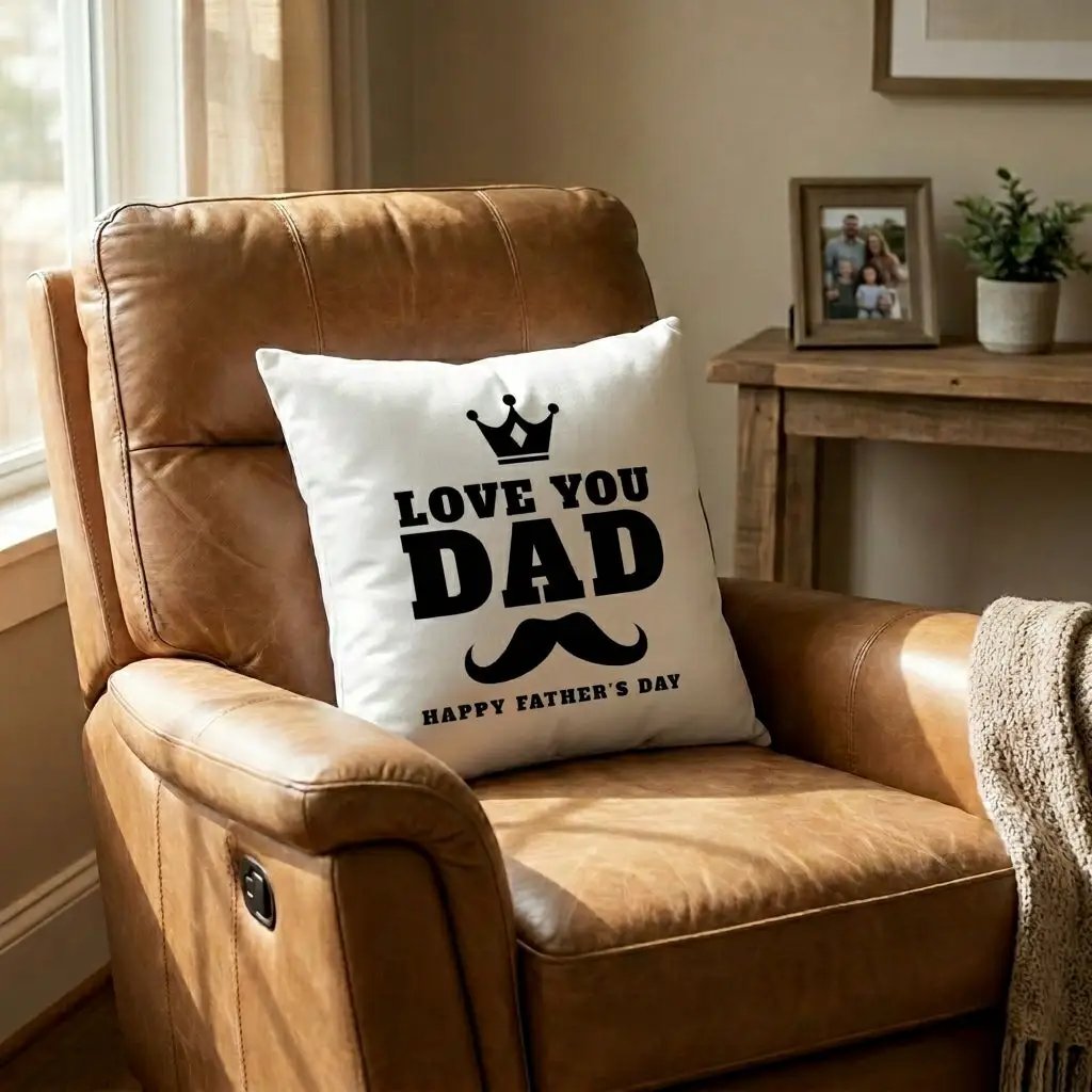 Father's Day Gift - I Love You Dad - Indoor Outdoor Pillow