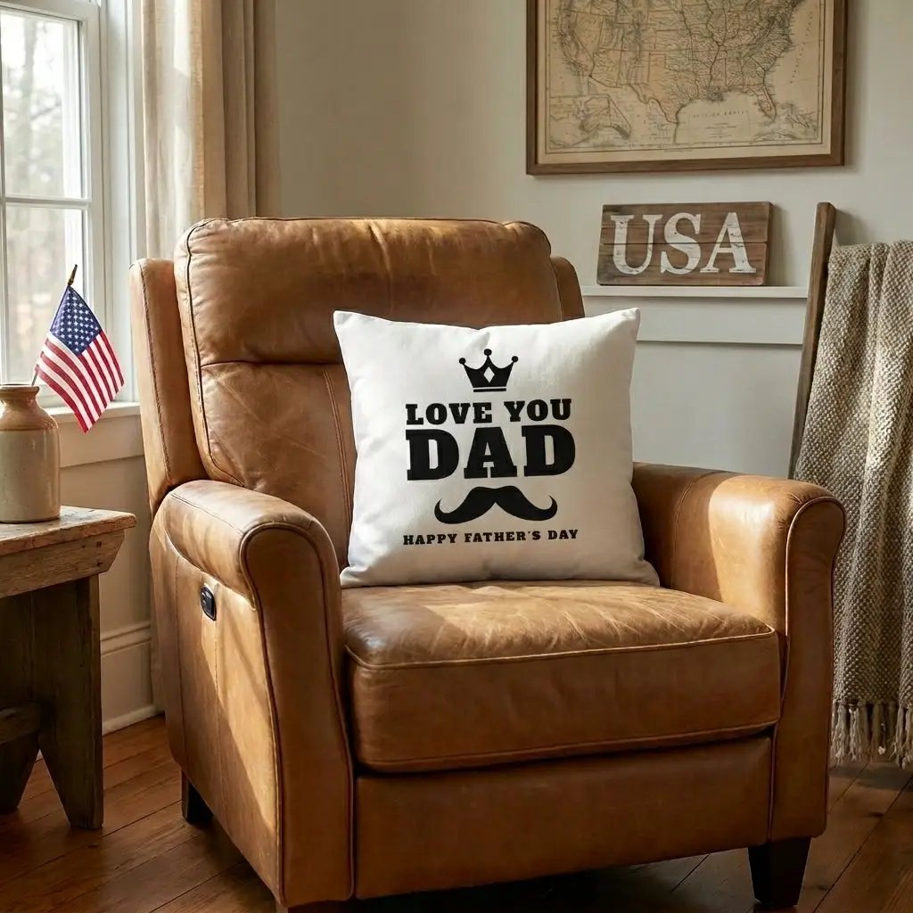 Father's Day Gift - I Love You Dad - Indoor Outdoor Pillow