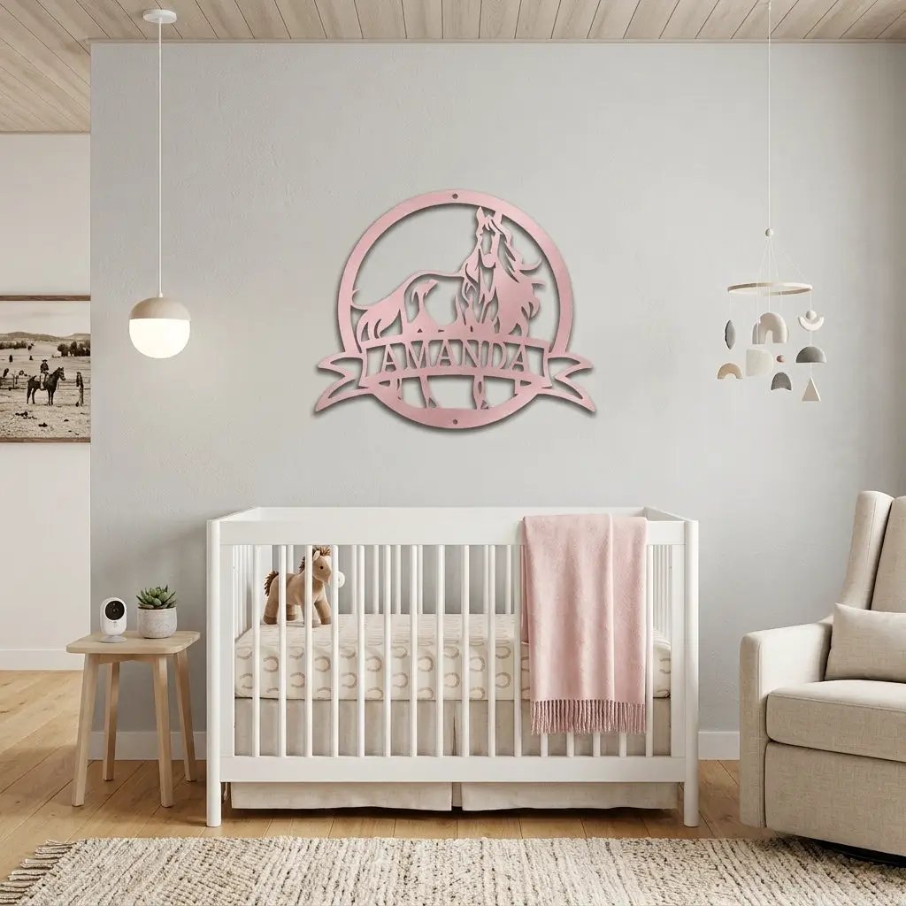Horse Personalized Name Metal Art Wall Sign