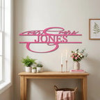 Mr And Mrs Couples Personalized Name Metal Art Wall Sign