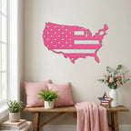USA Flag Map Metal Wall Art – A Modern Symbol of American Pride