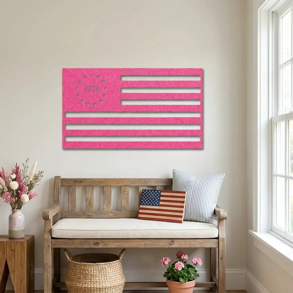 1776 American Flag Metal Art – A Bold Statement of Freedom