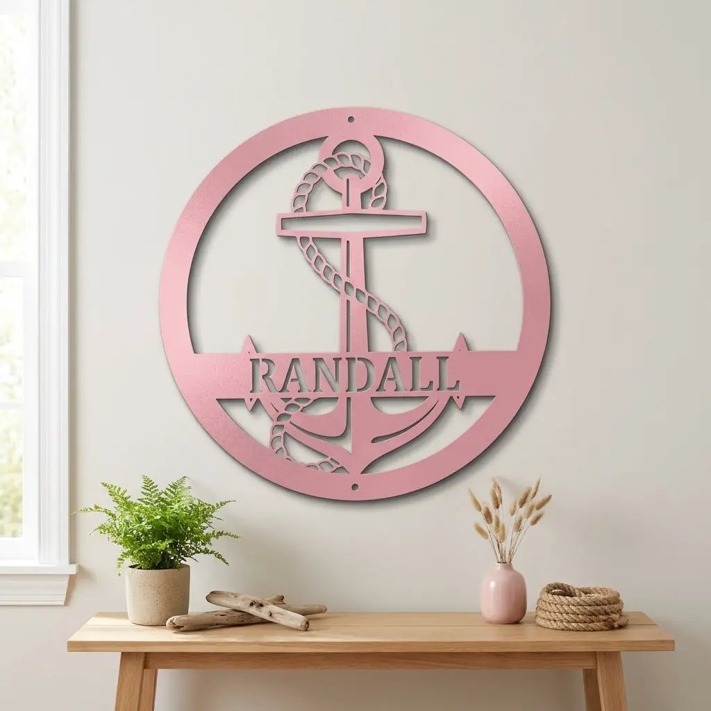 Personalized Anchor Name Metal Art – Your Name, Your Anchor