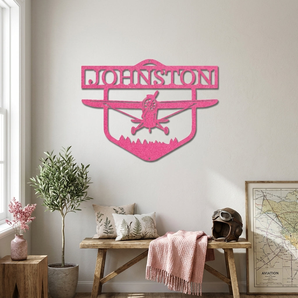 Personalized Airplane Metal Wall Art – Custom Pilot Name Sign – Aviation Decor – Aircraft Wall Art – Gift for Pilots
