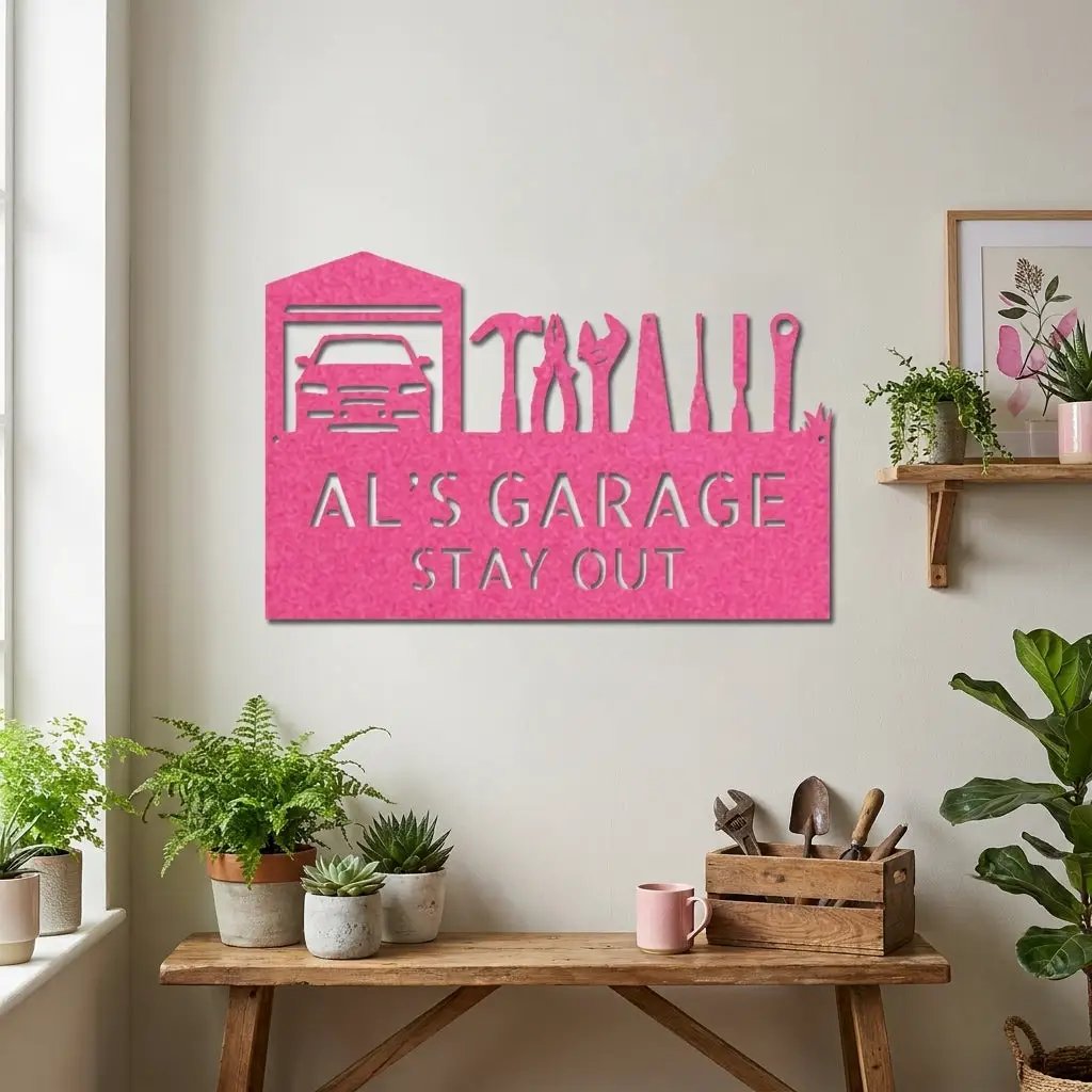 Garage Personalized Metal Sign, Custom Mechanic Wall Art, Car Enthusiast Decor, Automotive Shop Sign