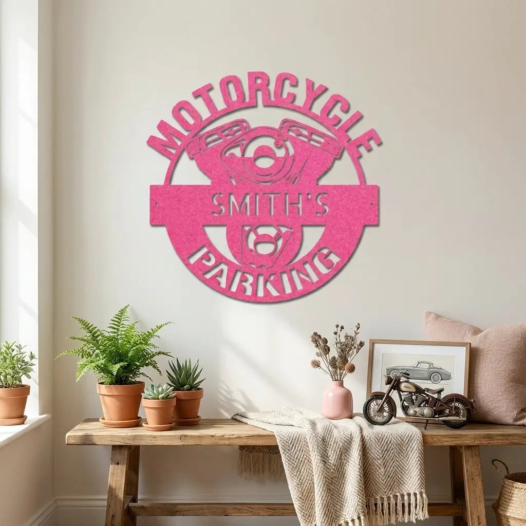 Personalized Motorcycle Metal Sign, Custom Biker Wall Art, Motorcycle Garage Decor