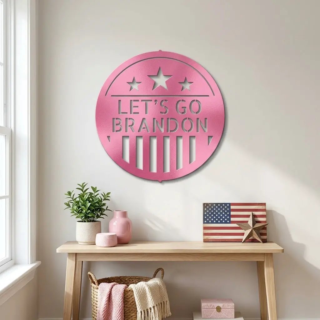 Personalized Patriotic Metal Wall Art Sign – Custom American Shield Steel Decor – Rustic USA Flag Wall Hanging – Farmhouse Patriotic Home Decor