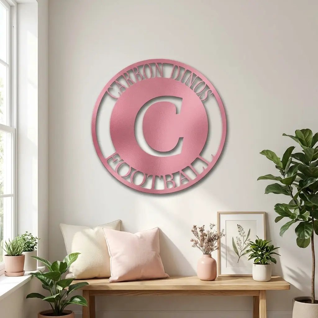 Initial Family Name Personalized Indoor Outdoor Steel Wall Sign Art