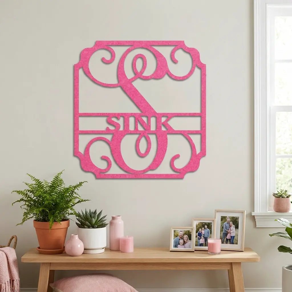 Personalized Monogram Metal Wall Sign: A Statement of Elegance & Identity