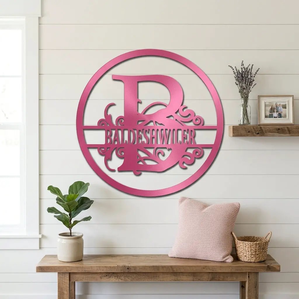 Monogrammed Elegance: Your Initial, Your Name, Your Style - Steel Wall Sign Art