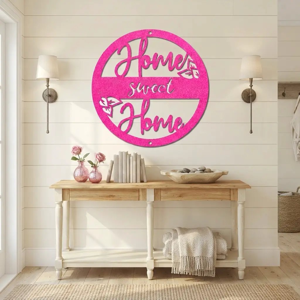 Home Sweet Home Metal Wall Art – Farmhouse & Rustic Decor