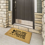 Please Park Your Broom at the Door Coir Doormat – Witchy Halloween Welcome Mat | Funny Fall Porch Decor | Rustic Farmhouse Entryway Rug