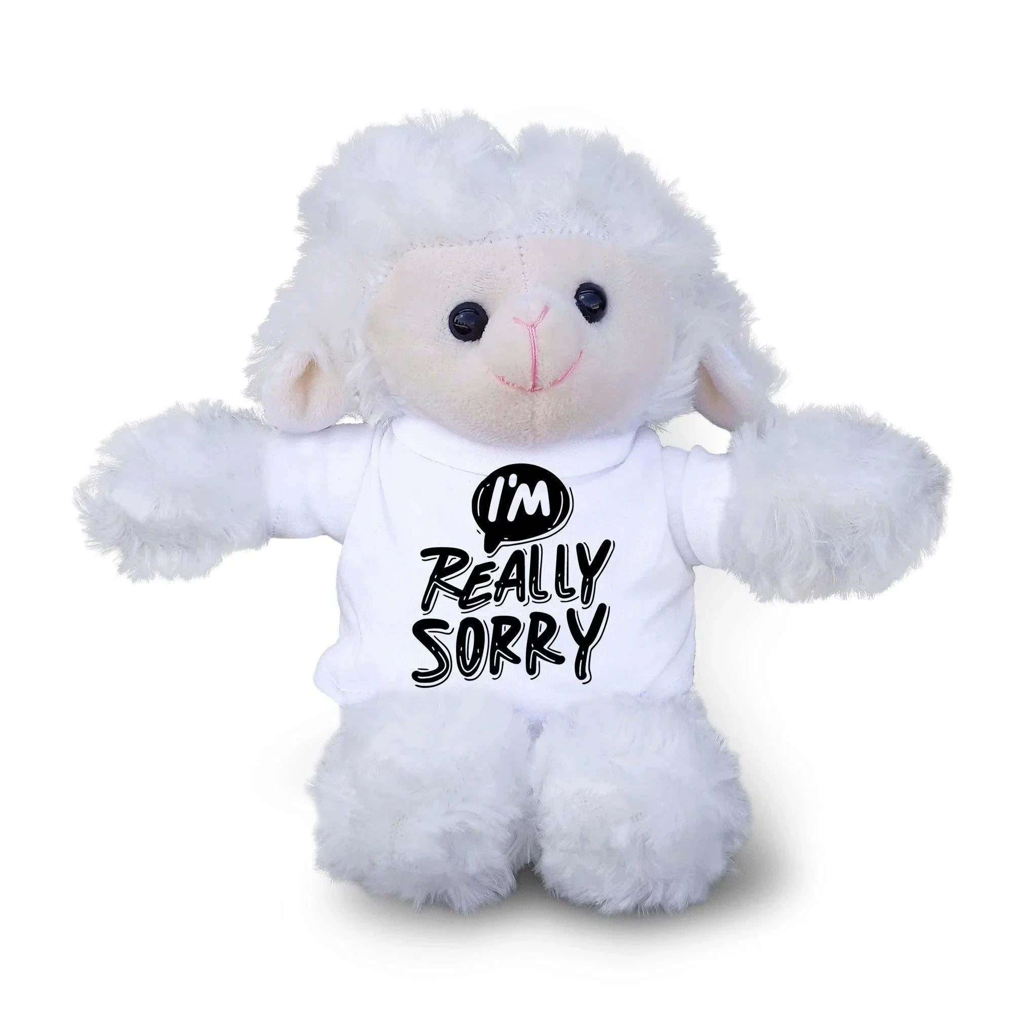 Apology Gift - I Am Really Sorry - Plush Lamb, Panda, or Teddy Bear with Tee Shirt