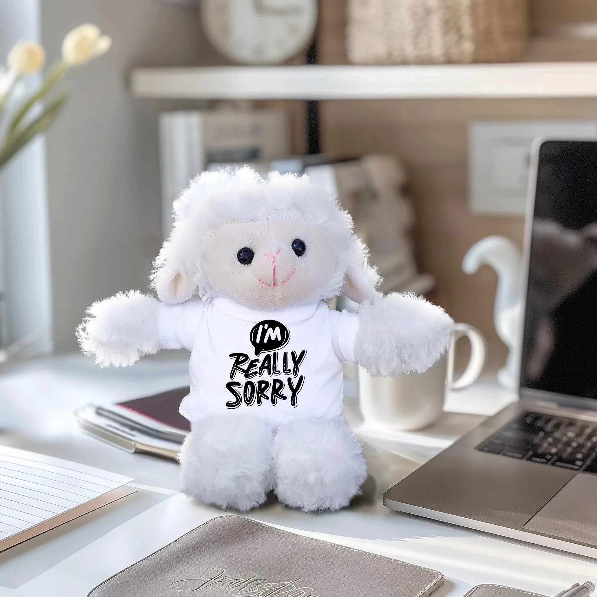 Apology Gift - I Am Really Sorry - Plush Lamb, Panda, or Teddy Bear with Tee Shirt