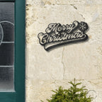 Classic "Merry Christmas" Metal Wall Sign - Bring Holiday Cheer to Any Room