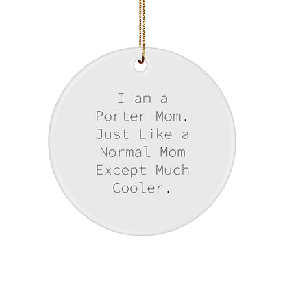 Porter Circle Ornament, Funny Quote Gifts from Mom, Gifts for Porter, Unique Christmas Unique Gifts