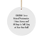 Postmaster's Wisdom Circle Ornament, Funny Quote Christmas Unique Postmaster Gifts