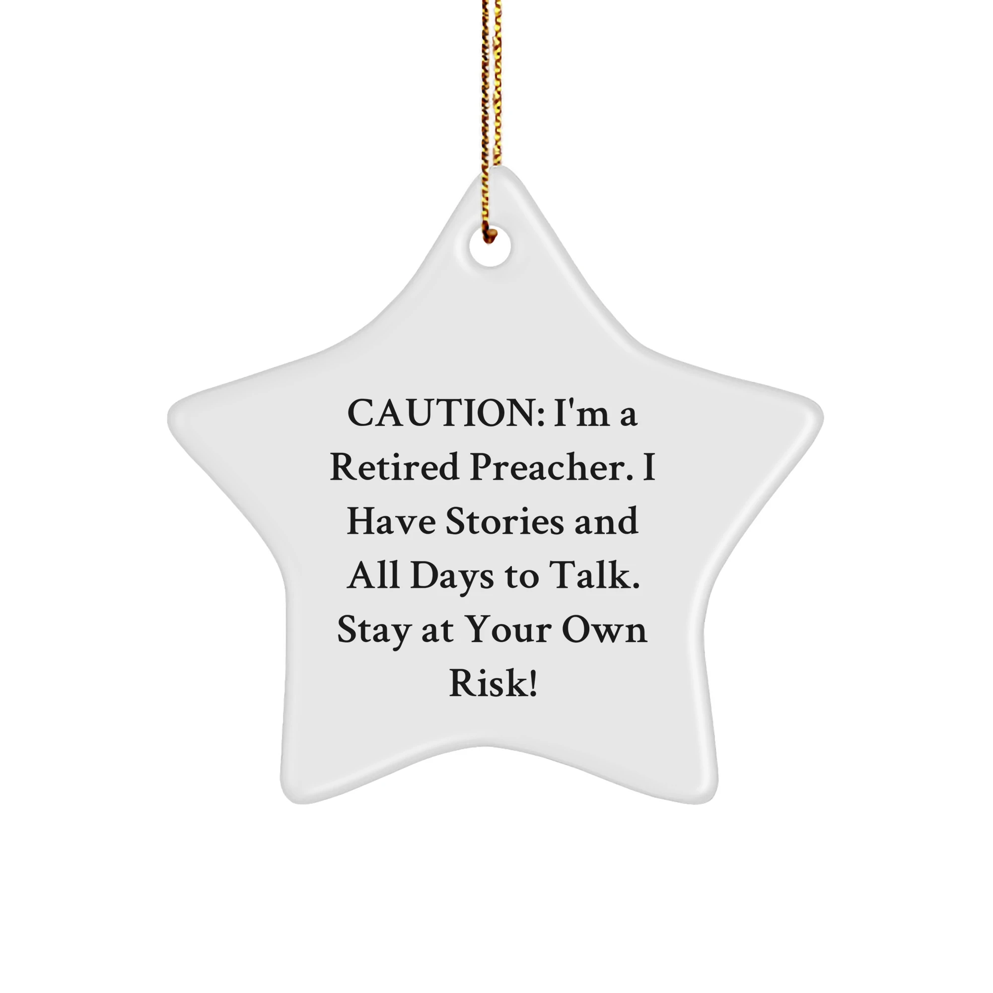 Preacher's Wisdom Star Ornament, Funny Gift for Him, From Friends, to Coworkers, Perfect for Christmas