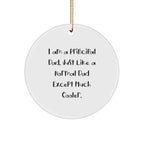 Principal Dad Gifts: Funny 'I Am A Principal Dad' Circle Ornament for Christmas, Gifts from Dad to Principal, Unique Principal Gifts