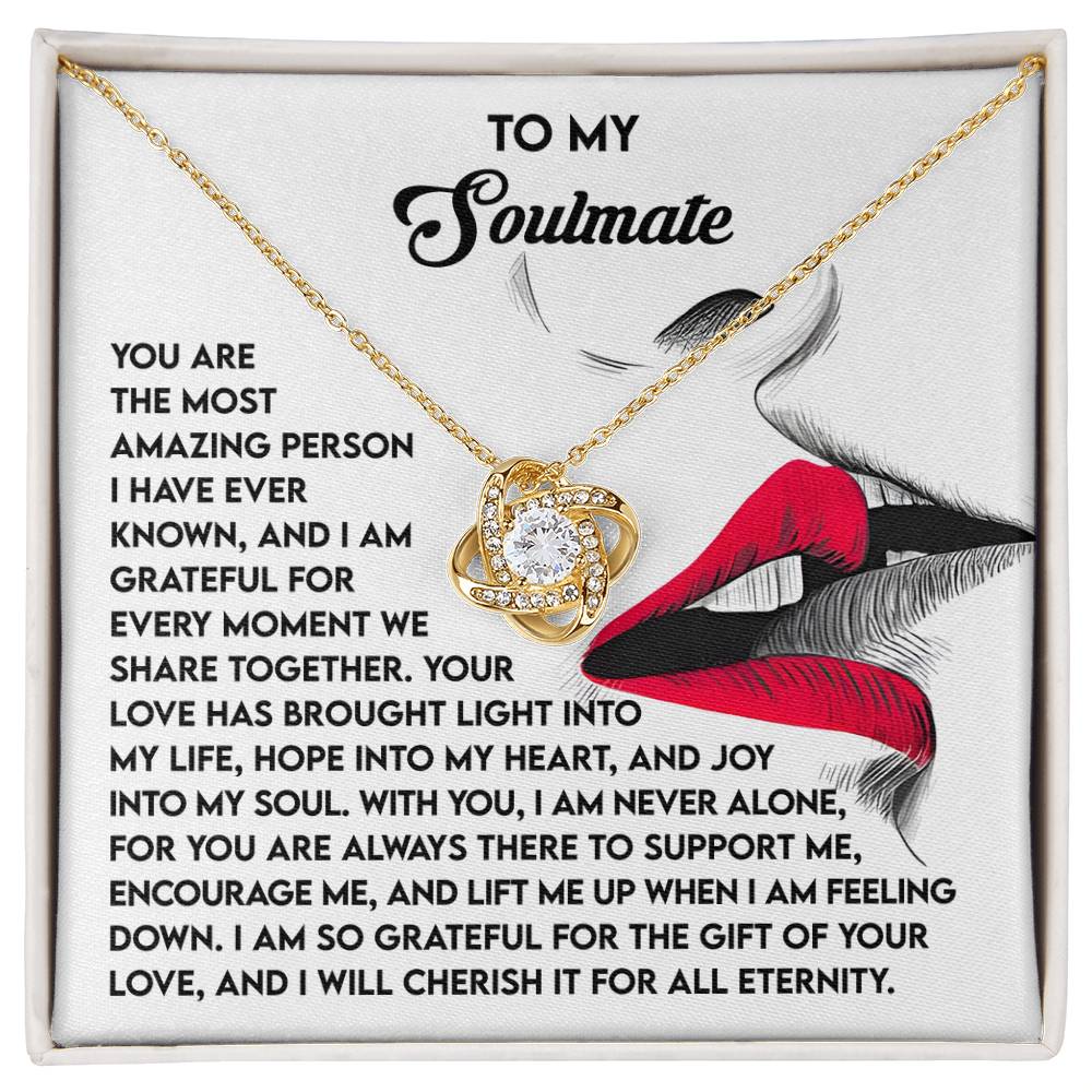 Gift for Soulmate - Lift Me Up - Love Knot Pendant Necklace - Mallard Moon Gift Shop