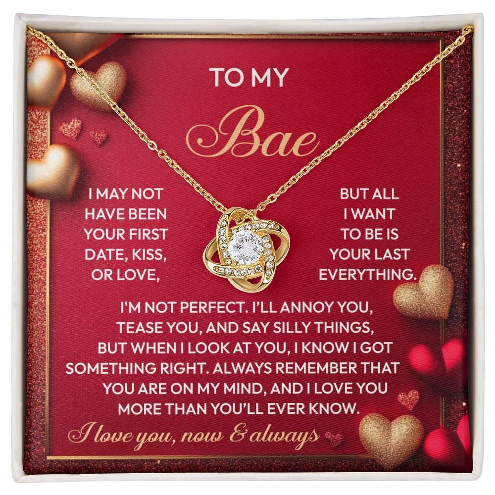 Gift for Soulmate - On My Mind - Love Knot Pendant Necklace