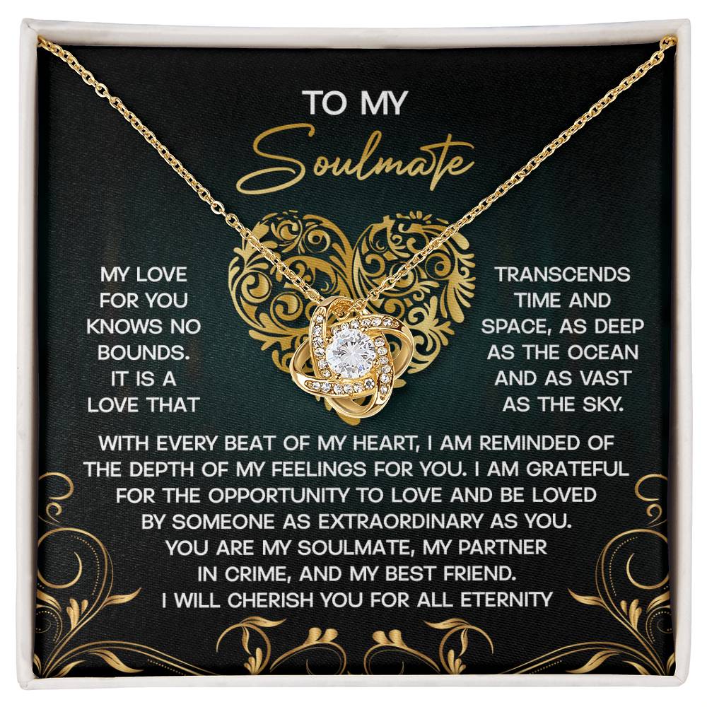 Gift for Soulmate - My Love is as Vast as the Sky - Love Knot Pendant Necklace - Mallard Moon Gift Shop