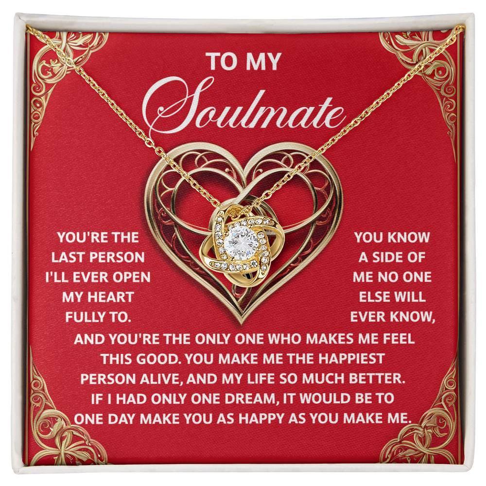 Gift for Soulmate - The Only One - Love Knot Pendant Necklace
