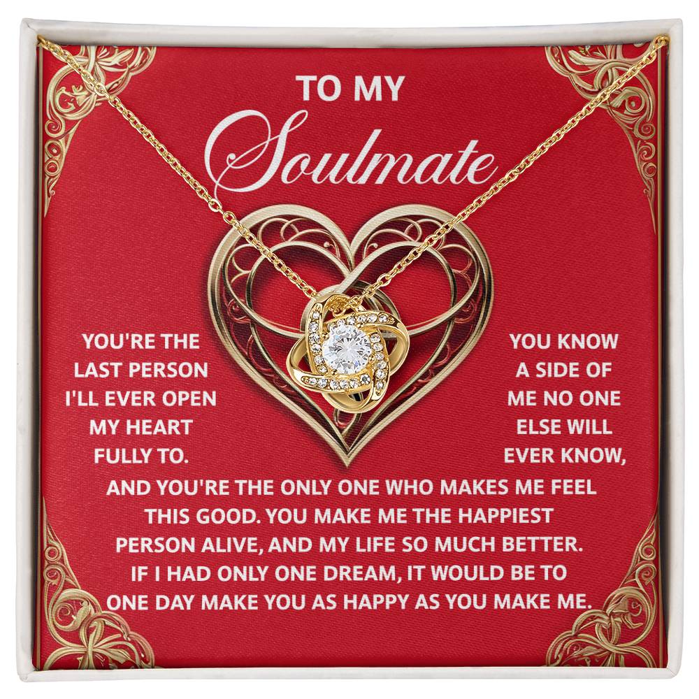 Gift for Soulmate - The Only One - Love Knot Pendant Necklace - Mallard Moon Gift Shop