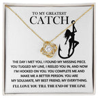 Gift for Soulmate - Hooked On You - Love Knot Pendant Necklace