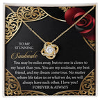 To My Stunning Soulmate - Love Knot Necklace – A Gift to Celebrate Forever and Always