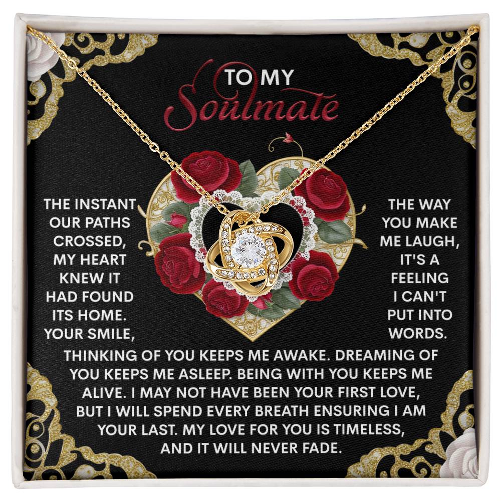 Gift for Soulmate - Never Fade - Love Knot Pendant Necklace - Mallard Moon Gift Shop