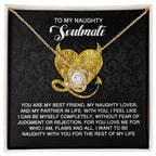 To My Naughty Soulmate - Love Knot Necklace with Flirty and Heartfelt Message Card