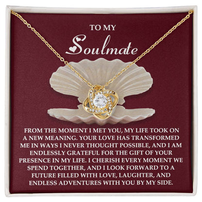 Gift for Soulmate - Every Moment - Love Knot Pendant Necklace - Mallard Moon Gift Shop