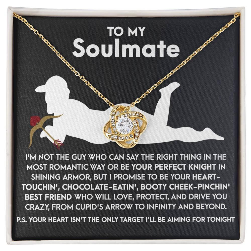 Gift for Soulmate - Cupid's Arrow - Love Knot Pendant Necklace - A Playful and Romantic Gift for the Love of Your Life