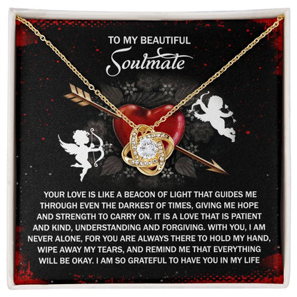 Gift for Soulmate - Beacon of Light - Love Knot Pendant Necklace - Mallard Moon Gift Shop