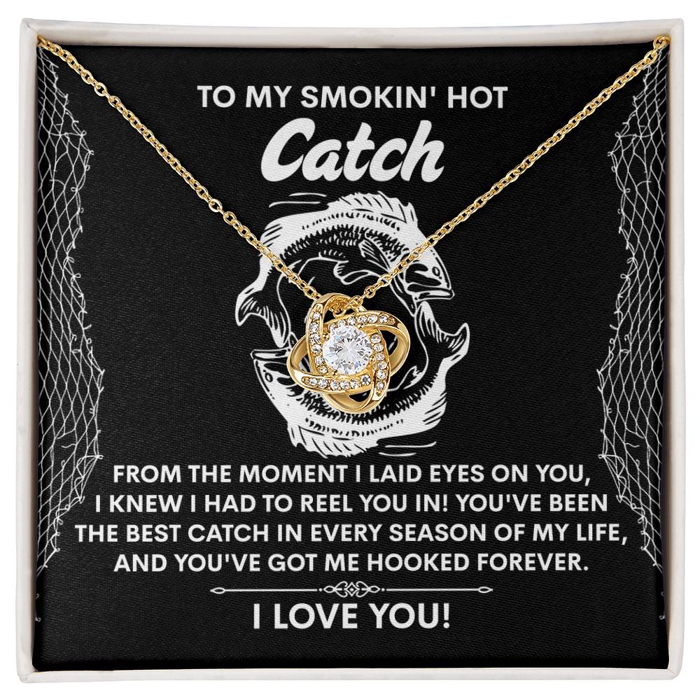 Gift for Soulmate - Got Me Hooked - Love Knot Pendant Necklace - Mallard Moon Gift Shop