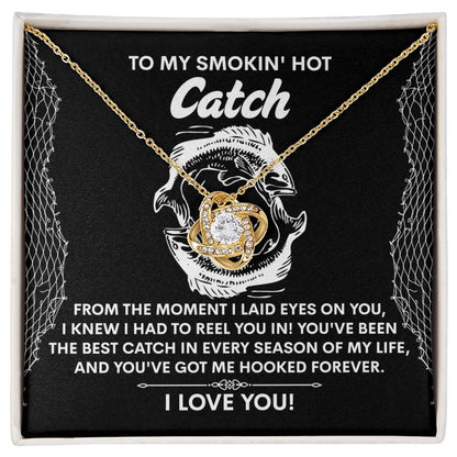 Gift for Soulmate - Got Me Hooked - Love Knot Pendant Necklace - Mallard Moon Gift Shop