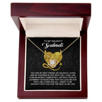 To My Naughty Soulmate - Love Knot Necklace with Flirty and Heartfelt Message Card