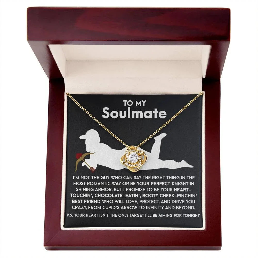 Gift for Soulmate - Cupid's Arrow - Love Knot Pendant Necklace - A Playful and Romantic Gift for the Love of Your Life
