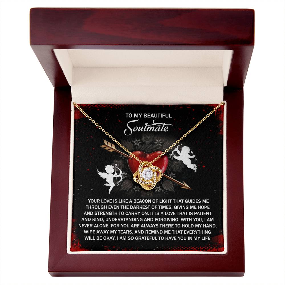 Gift for Soulmate - Beacon of Light - Love Knot Pendant Necklace - Mallard Moon Gift Shop