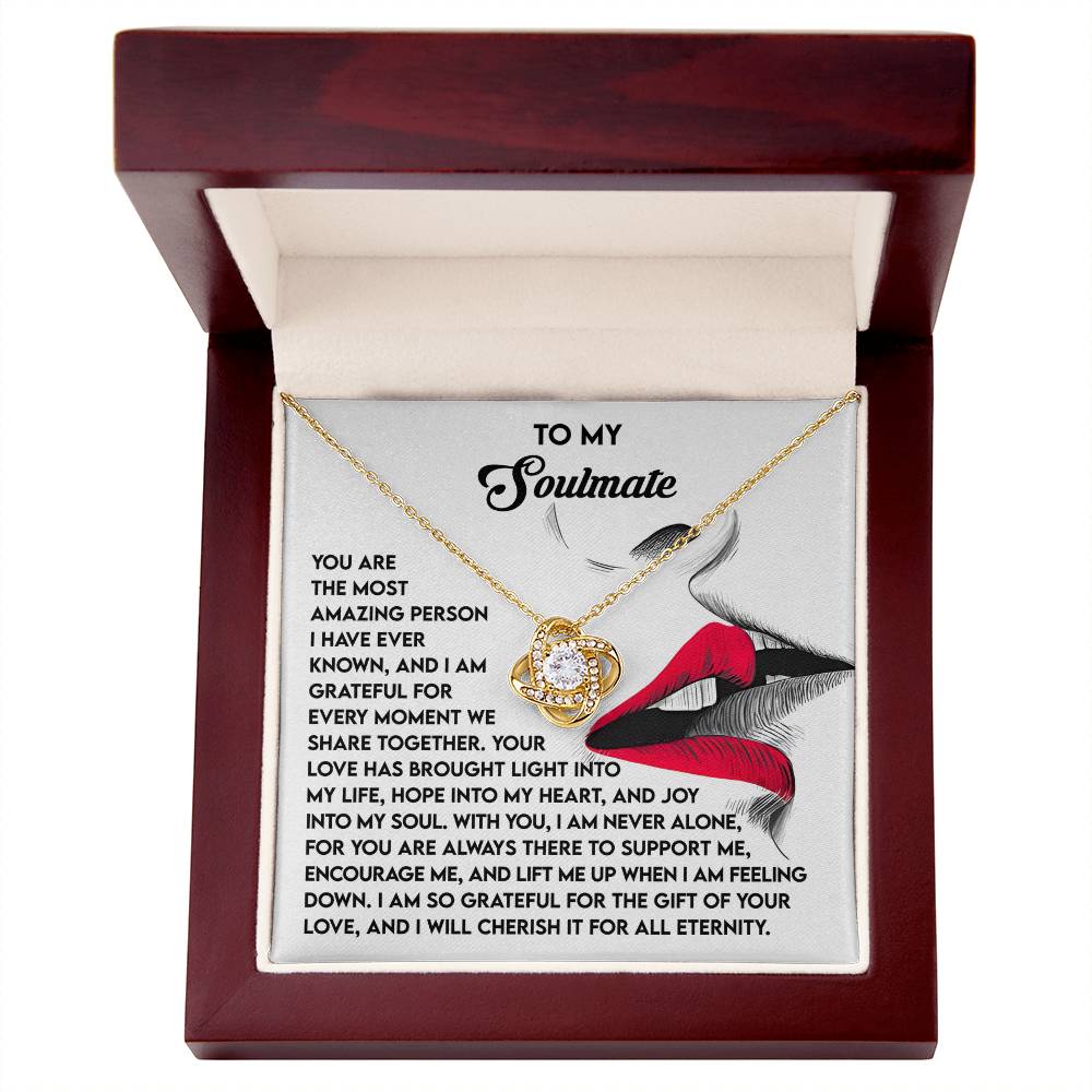 Gift for Soulmate - Lift Me Up - Love Knot Pendant Necklace - Mallard Moon Gift Shop