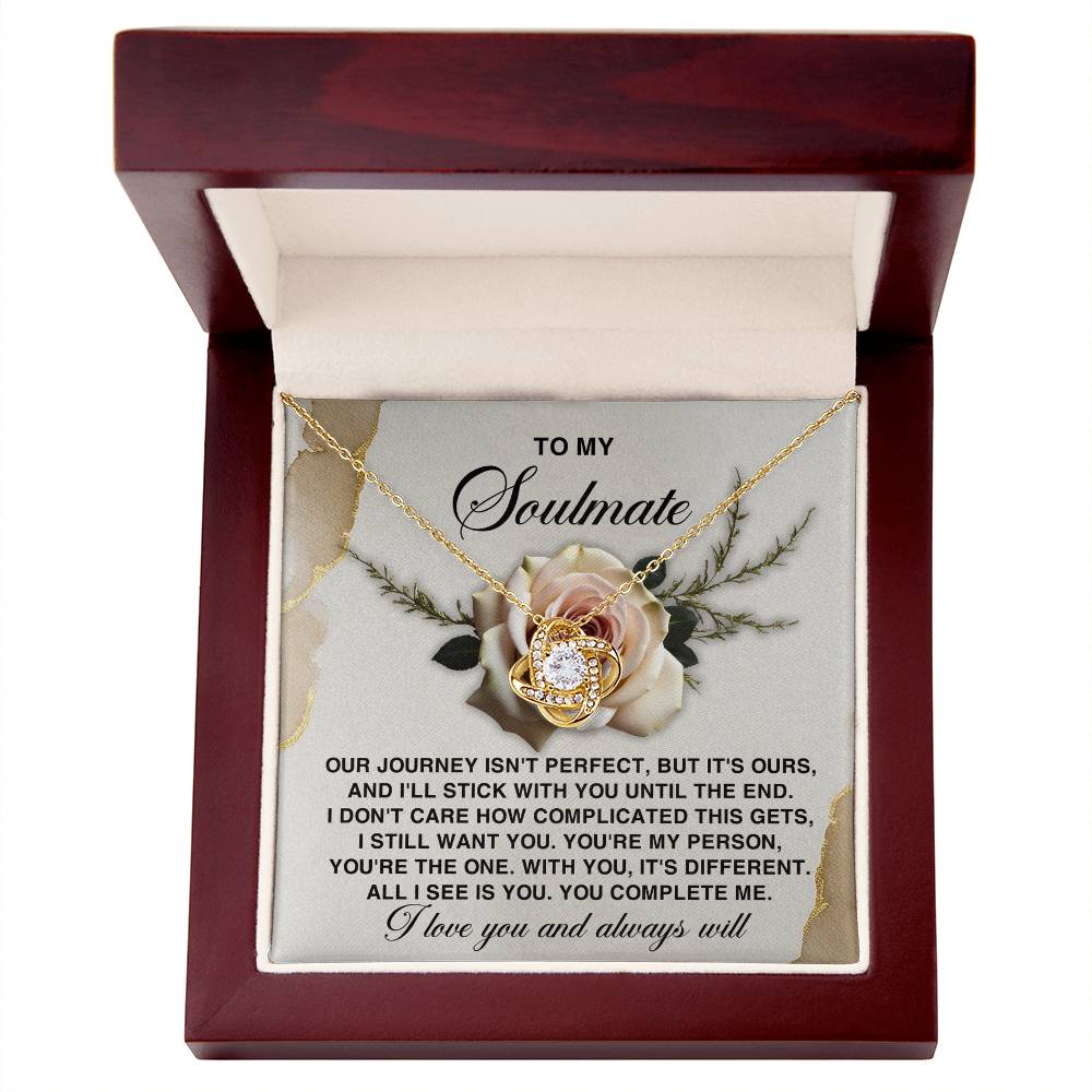 To My Soulmate - You Complete Me Valentine's Day Card – A Heartfelt Message for Your Forever Love - Mallard Moon Gift Shop