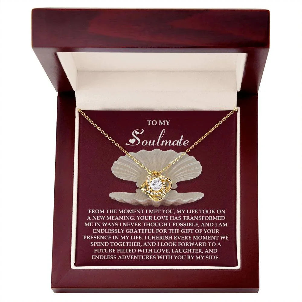 Gift for Soulmate - Every Moment - Love Knot Pendant Necklace