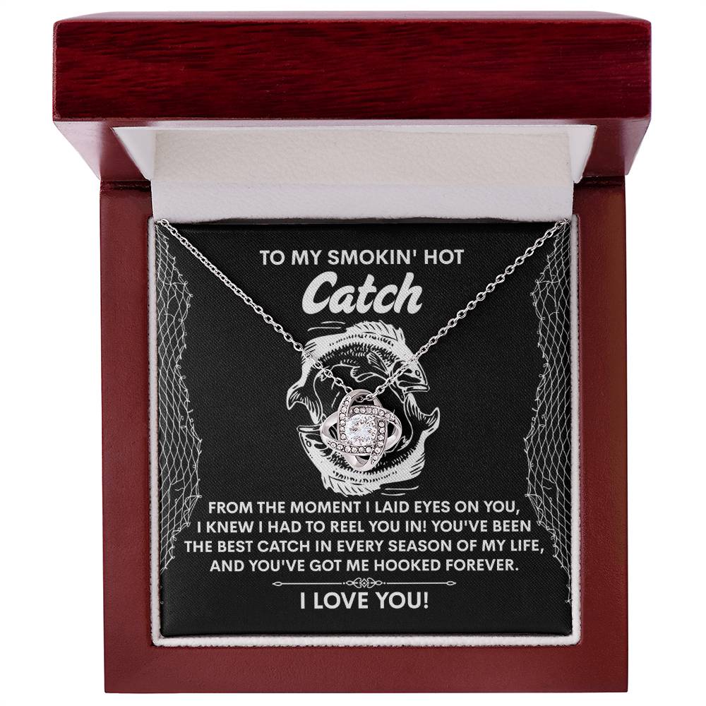 Gift for Soulmate - Got Me Hooked - Love Knot Pendant Necklace - Mallard Moon Gift Shop