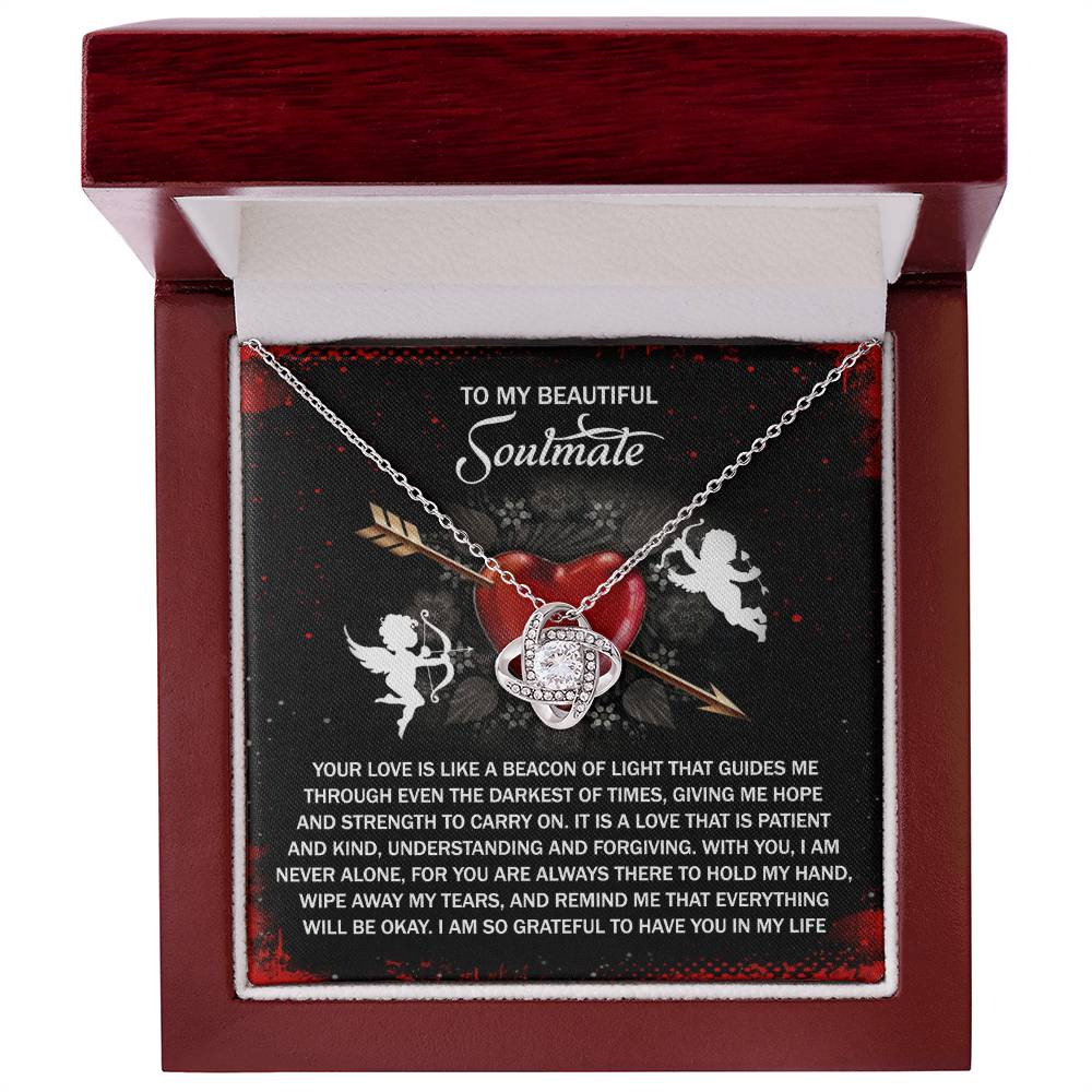 Gift for Soulmate - Beacon of Light - Love Knot Pendant Necklace - Mallard Moon Gift Shop