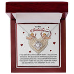 Gift for Soulmate - Sweep My Heart - Love Knot Pendant Necklace