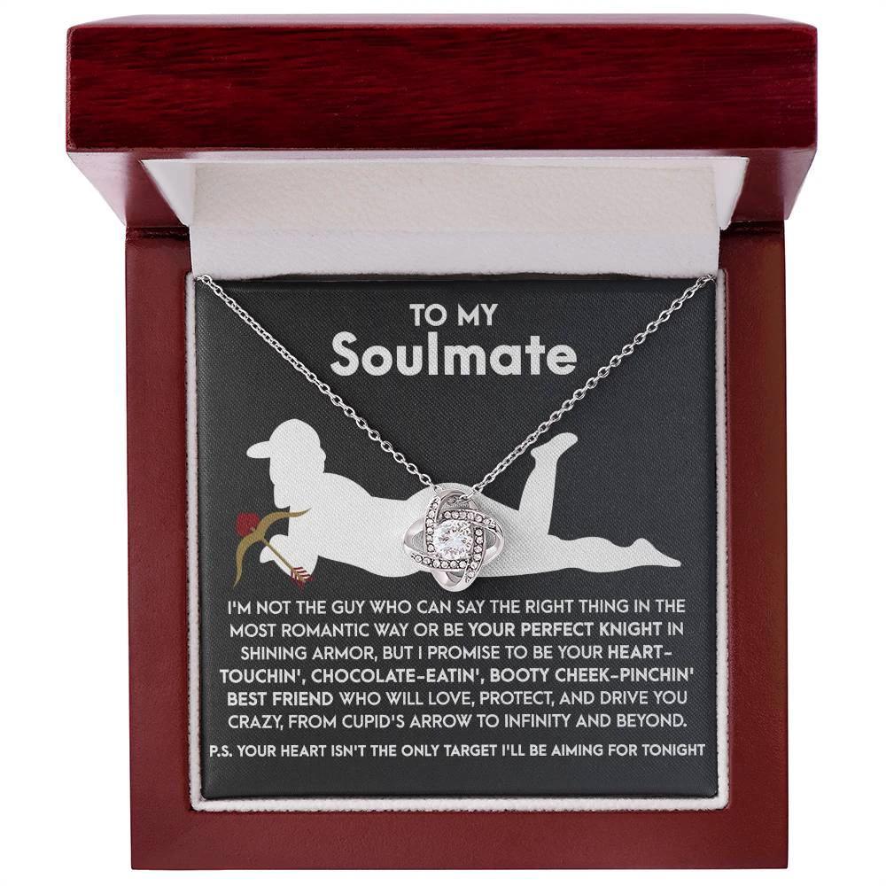 Gift for Soulmate - Cupid's Arrow - Love Knot Pendant Necklace - A Playful and Romantic Gift for the Love of Your Life