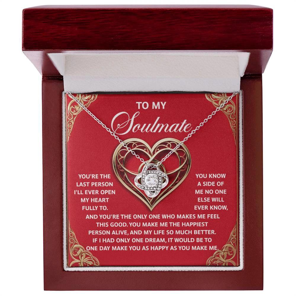 Gift for Soulmate - The Only One - Love Knot Pendant Necklace